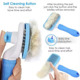 Self cleaning pet hair remover brush | Dog grooming brush self cleaning | Cat grooming comb hair remover | Pet dematting comb for dogs and cats | Dog and cat shedding brush tool | Pet grooming brush for loose hair | Self cleaning dog brush for shedding | Cat hair remover brush grooming tool | Pet grooming comb for tangles | Dog and cat hair removal brush