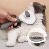 Self cleaning pet hair remover brush | Dog grooming brush self cleaning | Cat grooming comb hair remover | Pet dematting comb for dogs and cats | Dog and cat shedding brush tool | Pet grooming brush for loose hair | Self cleaning dog brush for shedding | Cat hair remover brush grooming tool | Pet grooming comb for tangles | Dog and cat hair removal brush