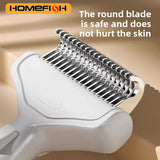 Floating stainless steel dog brush | Dog hair removal brush for long hair | Curved dog grooming comb stainless steel | Pet grooming brush for shedding dogs | Cat and dog hair remover comb | Stainless steel pet grooming brush | Dog comb for long hair breeds | Pet grooming tool curved design | Dog and cat shedding brush tool | Long hair dog grooming brush