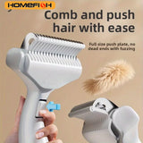 Floating stainless steel dog brush | Dog hair removal brush for long hair | Curved dog grooming comb stainless steel | Pet grooming brush for shedding dogs | Cat and dog hair remover comb | Stainless steel pet grooming brush | Dog comb for long hair breeds | Pet grooming tool curved design | Dog and cat shedding brush tool | Long hair dog grooming brush