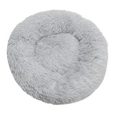 round plush dog bed calming pet bed soft warm | washable round pet bed for cats and dogs | cozy donut dog bed anti anxiety pet bed | warm winter dog bed soft plush cat sofa bed | round calming pet bed for small medium large dogs | fluffy cat bed round cushion for indoor pets | soft donut pet bed for deep sleep and comfort