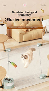Interactive Cat Toy Wheel Exerciser | Remote Control Cat Treadmill with Bird Sound & Feather Toy