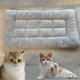 large plush dog bed sofa thick pet mat | soft polyester dog crate mat for small medium large dogs | cozy dog bed cushion for indoor pets | thickened dog bed for comfort and warmth | durable pet mat bed for dogs all sizes | soft warm dog sleeping mat for deep sleep | multi use dog sofa bed crate cushion