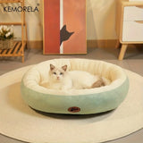 cozy oval snuggle pet bed plush thick cushion | warm cat bed for indoor cats soft sleeping bed | oval pet bed for small medium dogs cozy comfort | soft plush pet bed for cats and dogs all seasons | thick warm pet cushion bed for deep sleep and relaxation | comfortable oval pet bed for indoor use | cozy pet sleeping bed for cats and small dogs