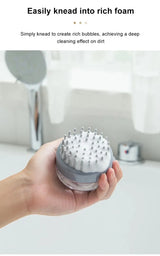 pet bath brush with shampoo dispenser silicone | dog and cat grooming brush for bathing and cleaning fur | soft silicone pet brush for massage and grooming | pet cleaning brush with built in shampoo dispenser | gentle pet bath brush for removing dirt and loose hair | easy to use pet grooming tool for cats and dogs | pet bathing brush for smooth and clean coat