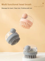 pet bath brush with shampoo dispenser silicone | dog and cat grooming brush for bathing and cleaning fur | soft silicone pet brush for massage and grooming | pet cleaning brush with built in shampoo dispenser | gentle pet bath brush for removing dirt and loose hair | easy to use pet grooming tool for cats and dogs | pet bathing brush for smooth and clean coat