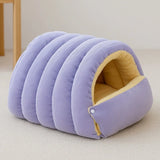 winter plush cat bed cave warm pet house | soft thick kitten sleeping bed indoor | cozy cat cave bed for warmth and comfort | warm plush cat house for kittens and small pets | indoor soft cat bed for winter comfort | thick warm cat sleeping cave for deep sleep | cozy pet house for cats and kittens