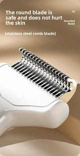 Floating stainless steel dog brush | Dog hair removal brush for long hair | Curved dog grooming comb stainless steel | Pet grooming brush for shedding dogs | Cat and dog hair remover comb | Stainless steel pet grooming brush | Dog comb for long hair breeds | Pet grooming tool curved design | Dog and cat shedding brush tool | Long hair dog grooming brush