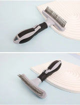 Stainless steel dog comb | Dog grooming comb for thick hair | Dog shedding comb | Pet hair remover for dogs | Dog detangling comb | Dog brush for knots | Grooming comb for dogs | Dog comb for long hair | Pet grooming tool dog | Dog hair comb stainless steel