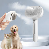 Dog steam massage comb | Pet steam grooming brush for dogs and cats | Soft round teeth dog comb | Cat and dog hair removal steam brush | Pet grooming comb with spray | Dog and cat massage grooming tool | Steam spray pet hair remover comb | Gentle pet grooming brush soft teeth | Dog cleaning comb with steam spray | Pet grooming accessory for shedding