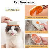3 in 1 electric pet grooming brush | Electric cat hair brush with steam spray | Dog grooming brush steam spray comb | Pet hair removal electric brush | Cat and dog grooming steam brush | Electric pet cleaning brush for shedding | Steam spray pet grooming comb | Dog and cat hair remover brush electric | Pet massage grooming brush electric | 3 in 1 pet grooming tool