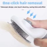Self cleaning pet hair remover brush | Dog grooming brush self cleaning | Cat grooming comb hair remover | Pet dematting comb for dogs and cats | Dog and cat shedding brush tool | Pet grooming brush for loose hair | Self cleaning dog brush for shedding | Cat hair remover brush grooming tool | Pet grooming comb for tangles | Dog and cat hair removal brush