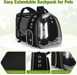 Expandable Cat Bubble Backpack Carrier | Transparent Travel Bag for Pets up to 18lbs