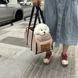 Portable Console Booster Dog Car Seat & Carrier | Center Armrest Car Seat for Small Dogs & Cats