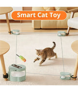 Interactive Cat Toy Wheel Exerciser | Remote Control Cat Treadmill with Bird Sound & Feather Toy