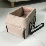 Portable Console Booster Dog Car Seat & Carrier | Center Armrest Car Seat for Small Dogs & Cats