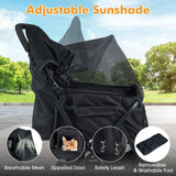 Foldable Double Pet Stroller for 2 Cats & Dogs | 2-Seater Carrier with Sunshade & Safety Belt