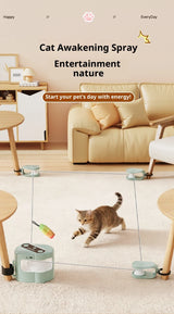 Interactive Cat Toy Wheel Exerciser | Remote Control Cat Treadmill with Bird Sound & Feather Toy