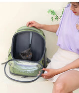 Breathable Transparent Pet Cat Carrier Bag | Outdoor Travel Backpack for Cats & Small Dogs