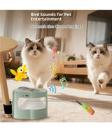 Interactive Cat Toy Wheel Exerciser | Remote Control Cat Treadmill with Bird Sound & Feather Toy