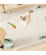 Running Cat Toy for Indoor Interactive Cat Toy Wheel Exerciser Cat Treadmill Remote Control Stimulation Hunting Bird Sound Toy