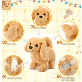 Interactive Realistic Golden Retriever Toy Dog | Walking Barking & Tail Wagging Electric Puppy with Sounds
