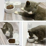 1PC Pet food bowl cat and dog two-in-one automatic pet feeder automatic watering convenient food and water dispenser