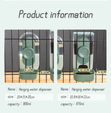HOOPET Automatic Pet Bowls Cage Hanging Feeder Dog Water Bottle Food Container Dispenser Bowl for Puppy Cats Pet Feeding Product