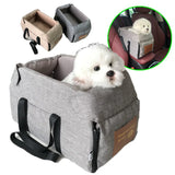 Portable Console Booster Dog Car Seat & Carrier | Center Armrest Car Seat for Small Dogs & Cats