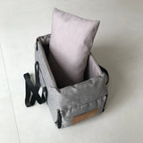 Portable Console Booster Dog Car Seat & Carrier | Center Armrest Car Seat for Small Dogs & Cats