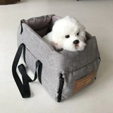 Portable Console Booster Dog Car Seat & Carrier | Center Armrest Car Seat for Small Dogs & Cats
