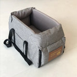 Portable Console Booster Dog Car Seat & Carrier | Center Armrest Car Seat for Small Dogs & Cats