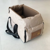 Portable Console Booster Dog Car Seat & Carrier | Center Armrest Car Seat for Small Dogs & Cats