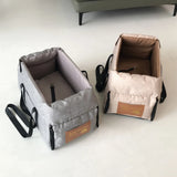 Portable Console Booster Dog Car Seat & Carrier | Center Armrest Car Seat for Small Dogs & Cats