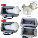 Portable Console Booster Dog Car Seat & Carrier | Center Armrest Car Seat for Small Dogs & Cats