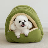 winter plush cat bed cave warm pet house | soft thick kitten sleeping bed indoor | cozy cat cave bed for warmth and comfort | warm plush cat house for kittens and small pets | indoor soft cat bed for winter comfort | thick warm cat sleeping cave for deep sleep | cozy pet house for cats and kittens