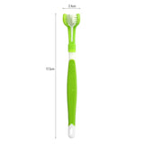 3 sided pet toothbrush for dogs and cats | multi angle dog toothbrush for teeth cleaning and tartar removal | pet dental care tool for plaque removal and oral hygiene | cat and dog toothbrush for healthy teeth and gums | easy grip pet toothbrush for home use | pet oral care cleaning tool for fresh breath | dog teeth cleaning brush for daily dental care