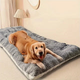 large plush dog bed sofa thick pet mat | soft polyester dog crate mat for small medium large dogs | cozy dog bed cushion for indoor pets | thickened dog bed for comfort and warmth | durable pet mat bed for dogs all sizes | soft warm dog sleeping mat for deep sleep | multi use dog sofa bed crate cushion