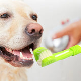 3 sided pet toothbrush for dogs and cats | multi angle dog toothbrush for teeth cleaning and tartar removal | pet dental care tool for plaque removal and oral hygiene | cat and dog toothbrush for healthy teeth and gums | easy grip pet toothbrush for home use | pet oral care cleaning tool for fresh breath | dog teeth cleaning brush for daily dental care