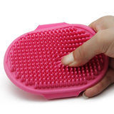soft rubber pet bath brush silicone grooming comb | dog and cat hair remover brush for cleaning and massage | pet grooming tool for long hair dogs and cats | gentle silicone pet brush safe for puppies and sensitive skin | pet bath brush for removing loose fur and dirt | easy to use pet grooming comb for cats and dogs | soft silicone brush for pet coat cleaning and care