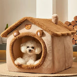 foldable pet house bed for cats and dogs | removable washable cat cave sofa for small medium pets | cozy pet cave bed indoor four seasons use | soft foldable cat house bed for kittens and puppies | portable pet bed house for travel and home | comfortable pet cave sofa for cats and small dogs | washable pet house bed for indoor pets