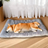 large plush dog bed sofa thick pet mat | soft polyester dog crate mat for small medium large dogs | cozy dog bed cushion for indoor pets | thickened dog bed for comfort and warmth | durable pet mat bed for dogs all sizes | soft warm dog sleeping mat for deep sleep | multi use dog sofa bed crate cushion