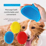 soft rubber pet bath brush silicone grooming comb | dog and cat hair remover brush for cleaning and massage | pet grooming tool for long hair dogs and cats | gentle silicone pet brush safe for puppies and sensitive skin | pet bath brush for removing loose fur and dirt | easy to use pet grooming comb for cats and dogs | soft silicone brush for pet coat cleaning and care